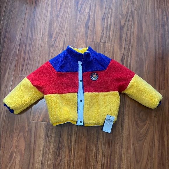 $235 Polo Ralph Lauren Reversible Color Blocked Stripe Bomber Jacket - SZ 4/ 4T - Picture 4 of 11